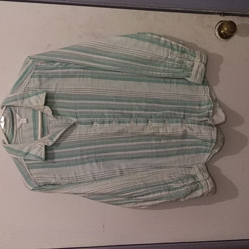 Time and Tru extra large button-up long-sleeve blouse